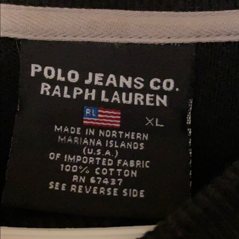 Vintage Polo jeans black & white sweater size: XL - Picture 7 of 10
